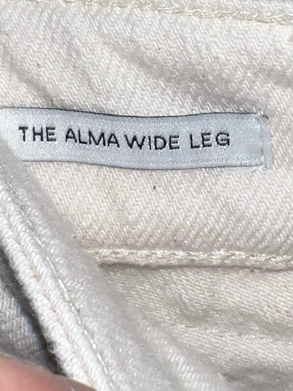 Zara Alma Wide Leg Ivory High Rise Casual Ankle Frayed Raw Hem Jeans Size 4 - Picture 7 of 8